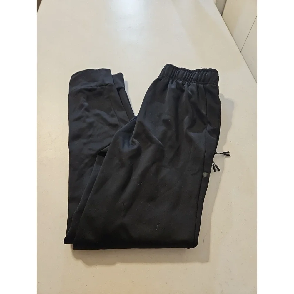 etonic Black Jogger Pants‎ Men's Small Tapered Leg Stretch Zip Pockets (A1264)
